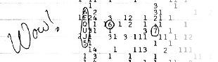 seti 'wow' signal illustration